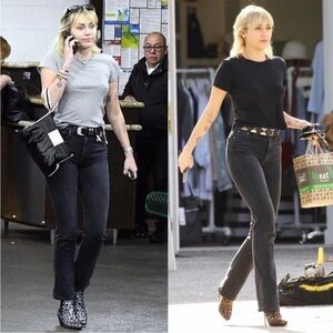 Reformation Cindy Bootleg Jeans in Erie Black Wash Size 27